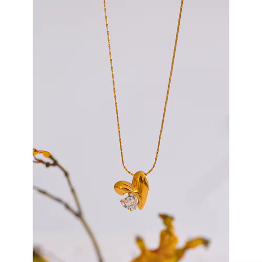 Amora Crystal Heart Necklace