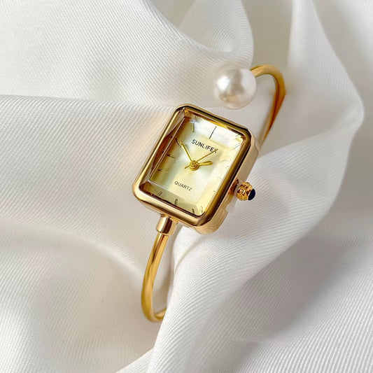 Pearl Glow Cuff Watch