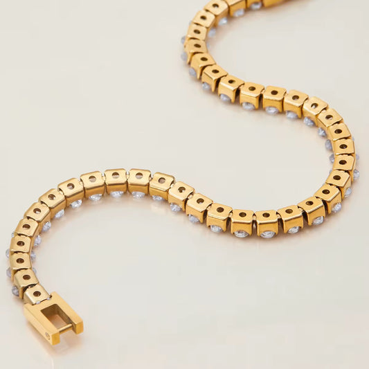 Oval Crystal Tennis Bracelet