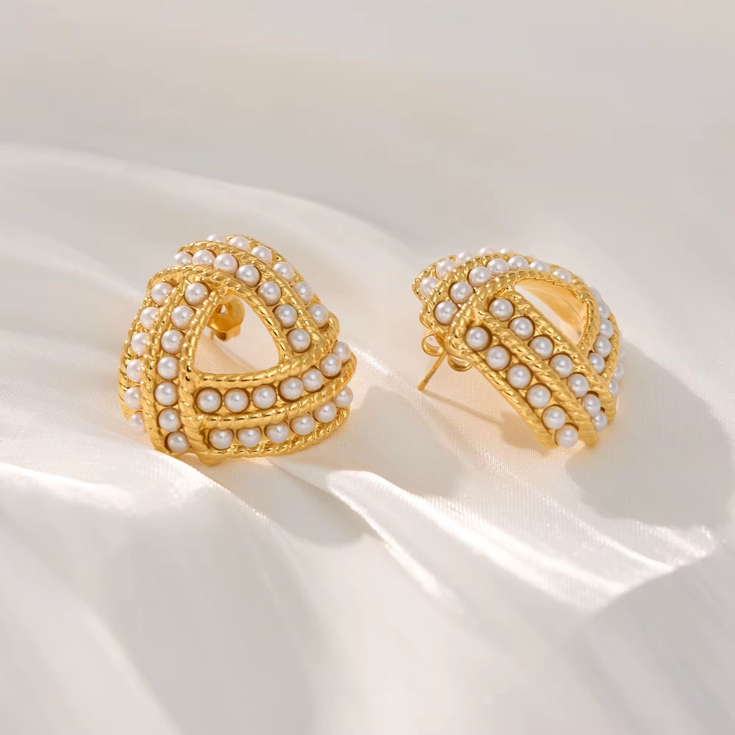 Luxe Oval Crystal Drop Hoops