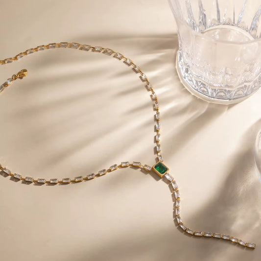 Emerald Luxe Tennis Necklace