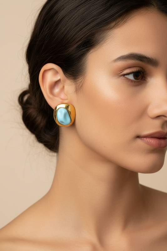 Azure Tide Statement Studs
