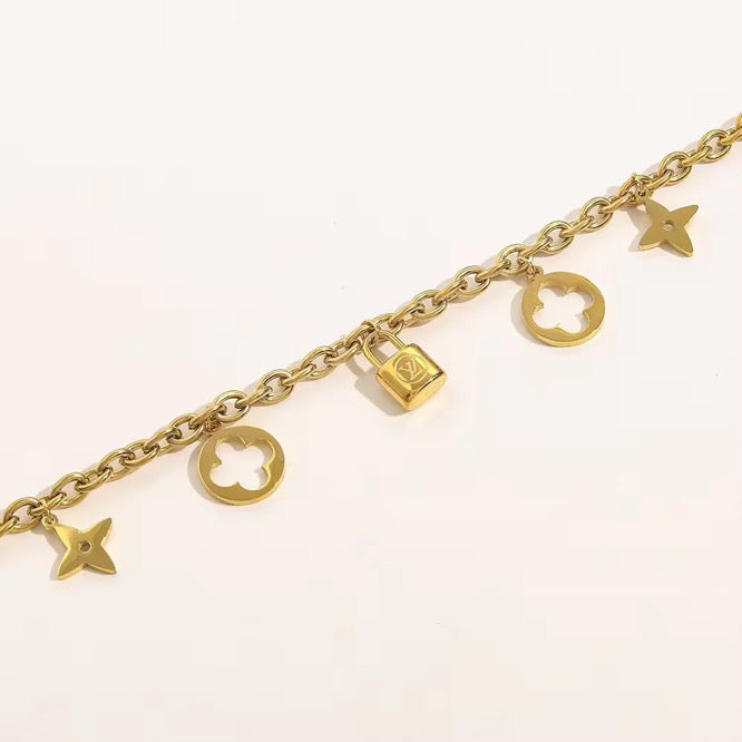 Charm Lock Chain Bracelet