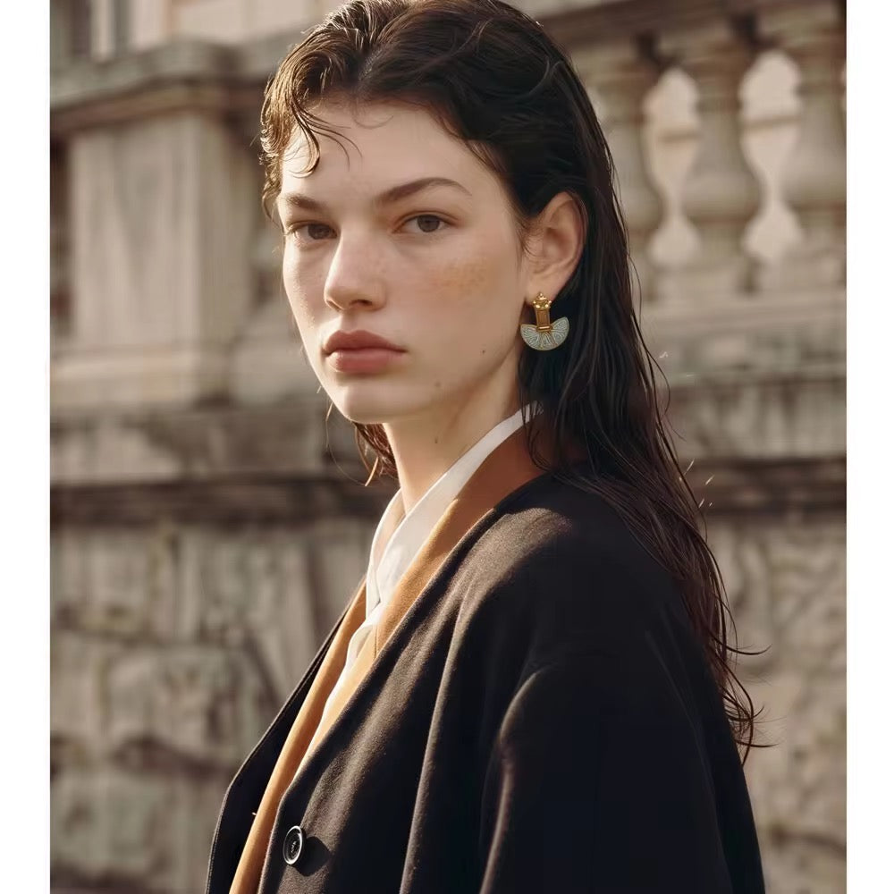 Santorini Fan Statement Earrings