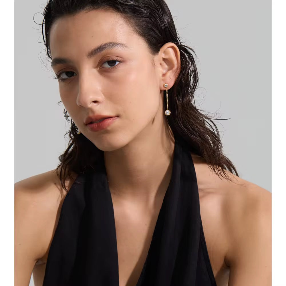 Luna Drop Crystal Earrings