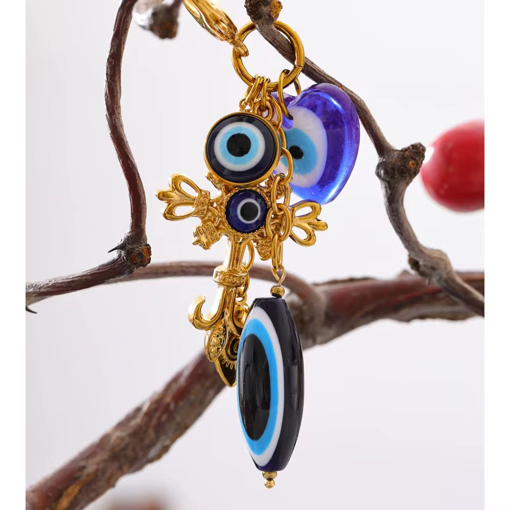 Evil Eye Protection Charm Keychain