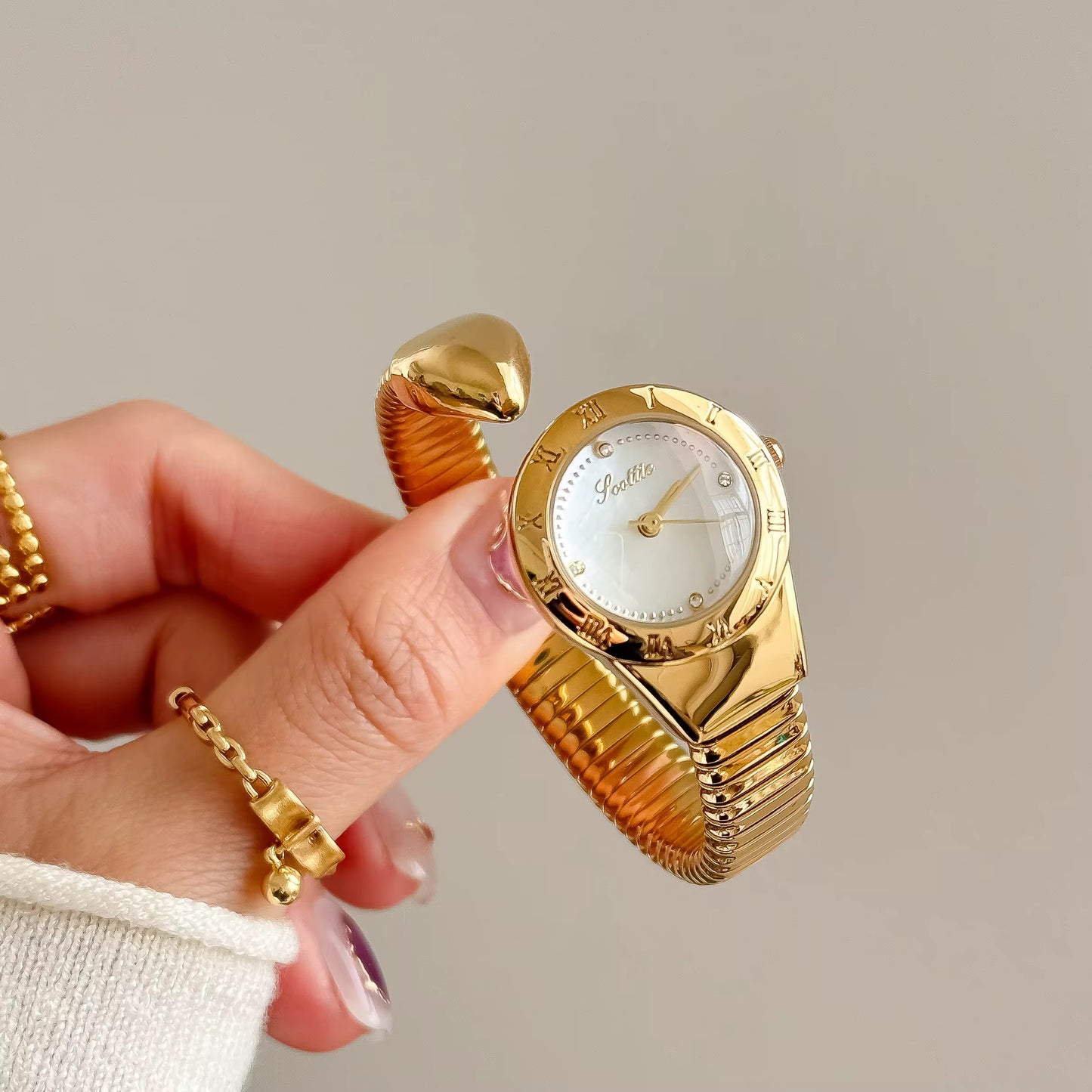 Aurora Pearl Dial Watch