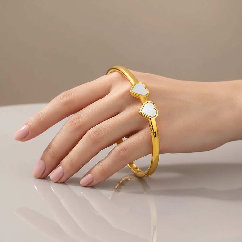 Twin Heart Bangle