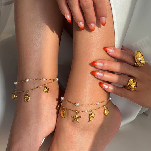 Ocean Charm Anklets