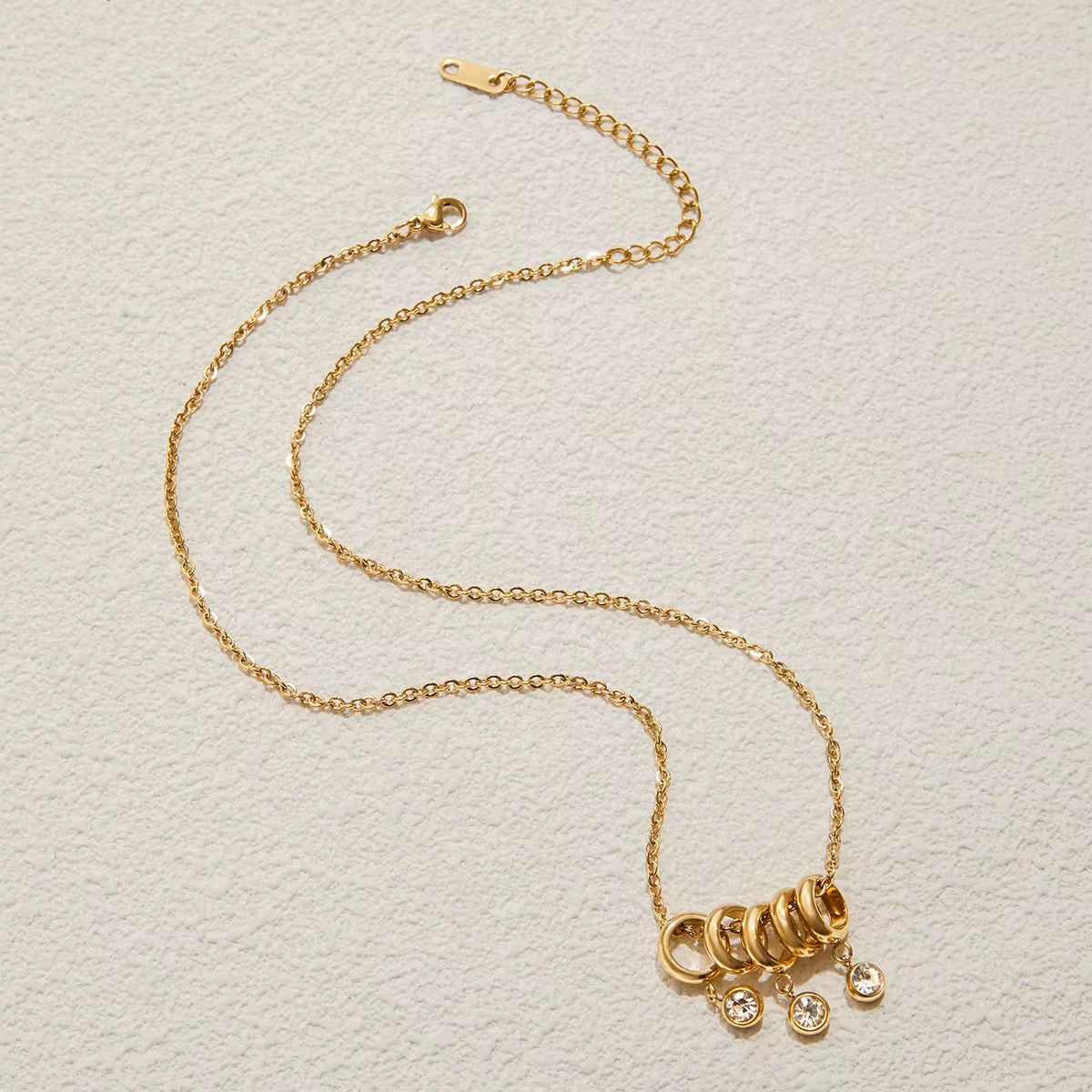 Golden Trio Charm Necklace