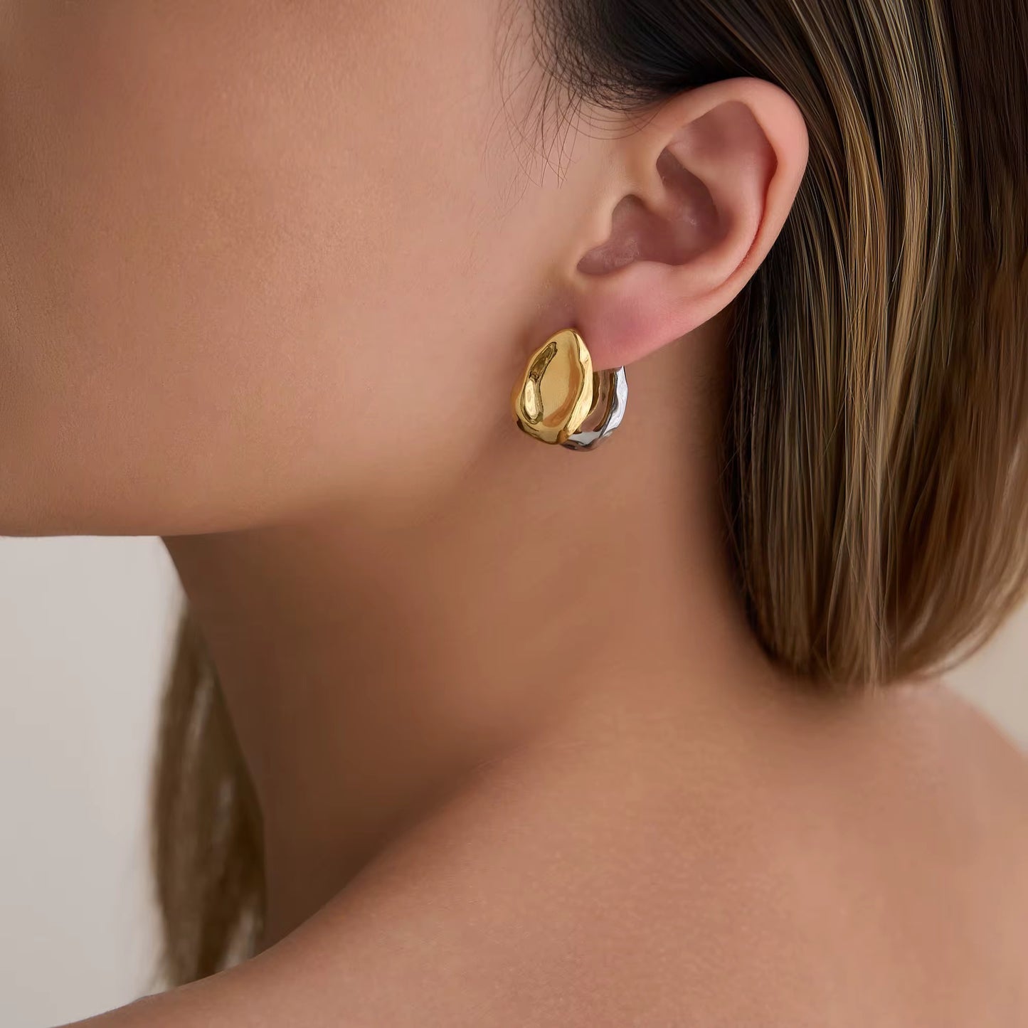 Molten Luxe Stud Earrings