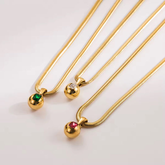 Luxe Crystal Sphere Pendant Necklace