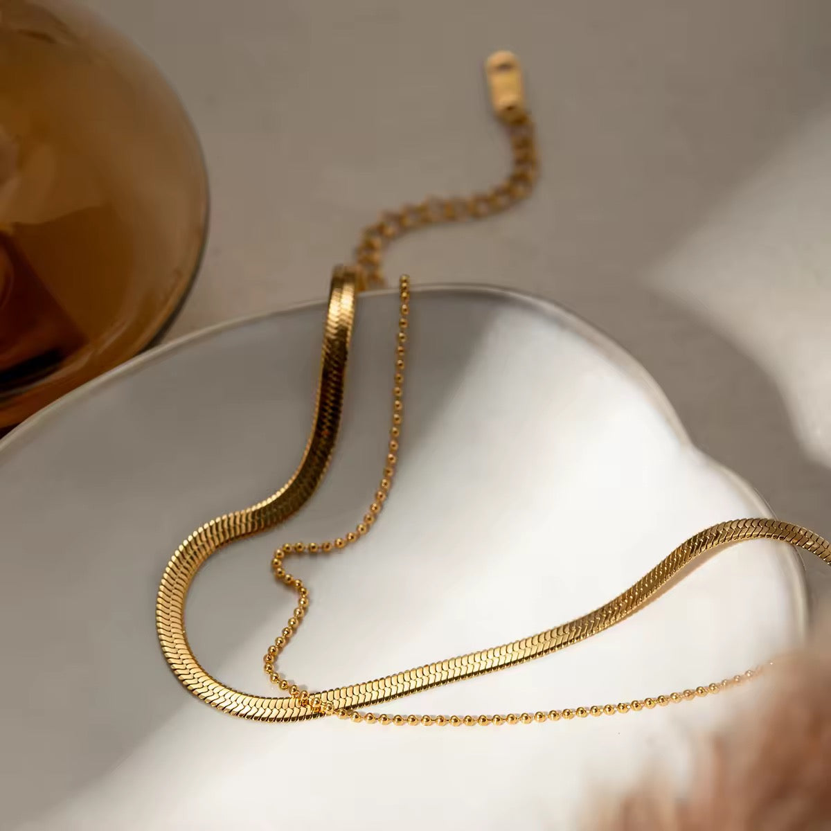 Layered Snake Chain Anklet