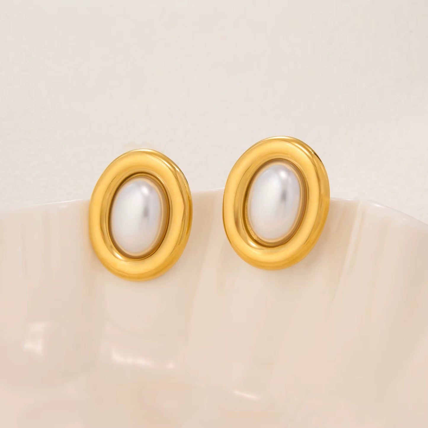 Pearl Halo Stud Earrings