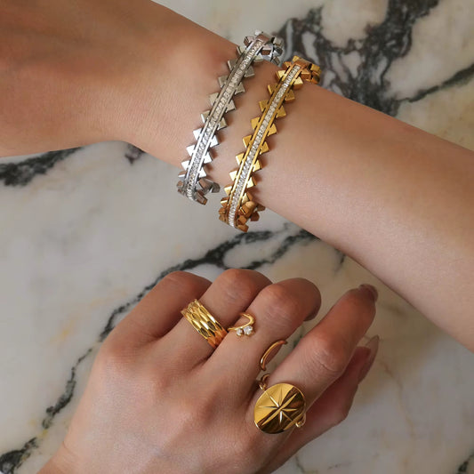 Edge Luxe Spike Bangle