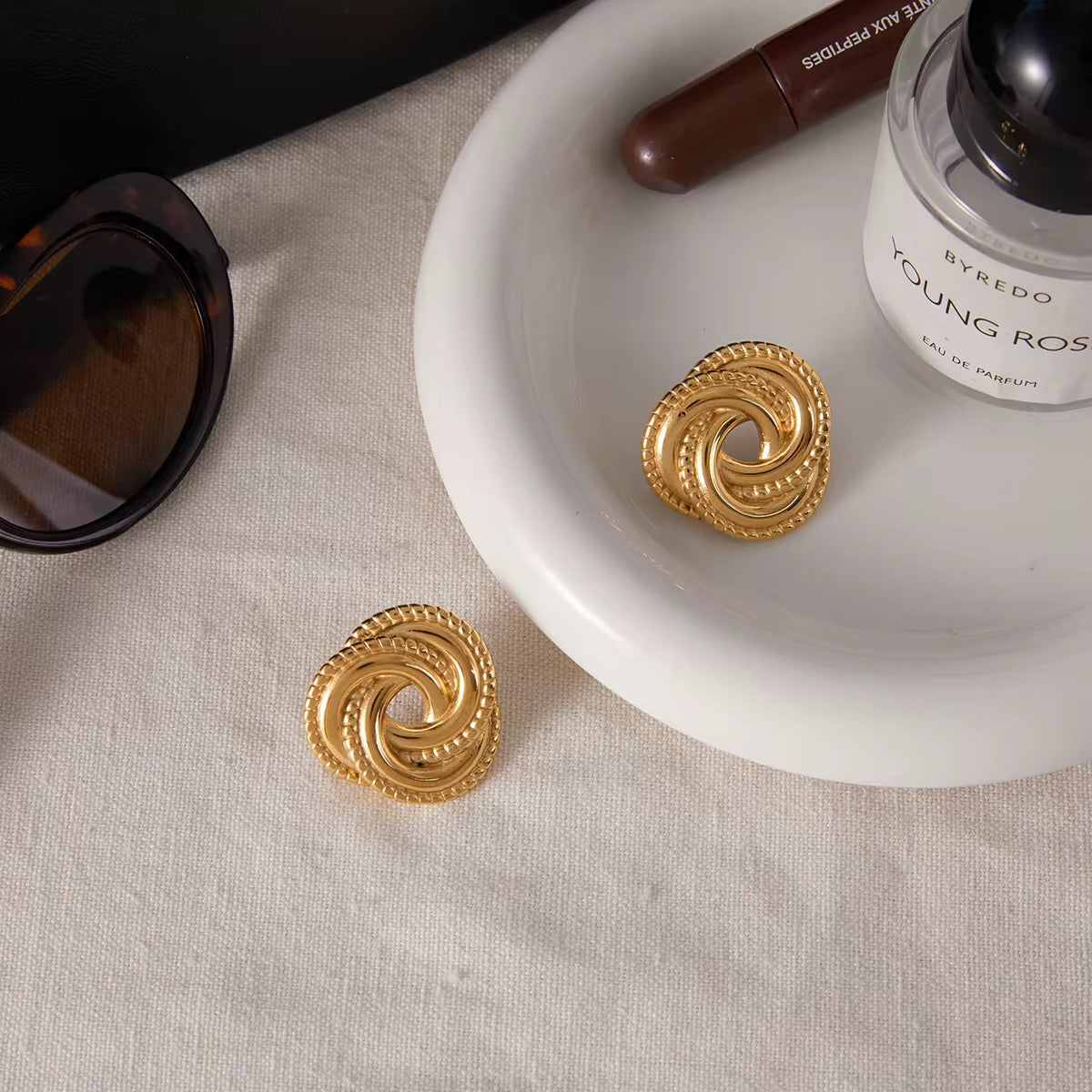 Aurora Spiral Stud Earrings