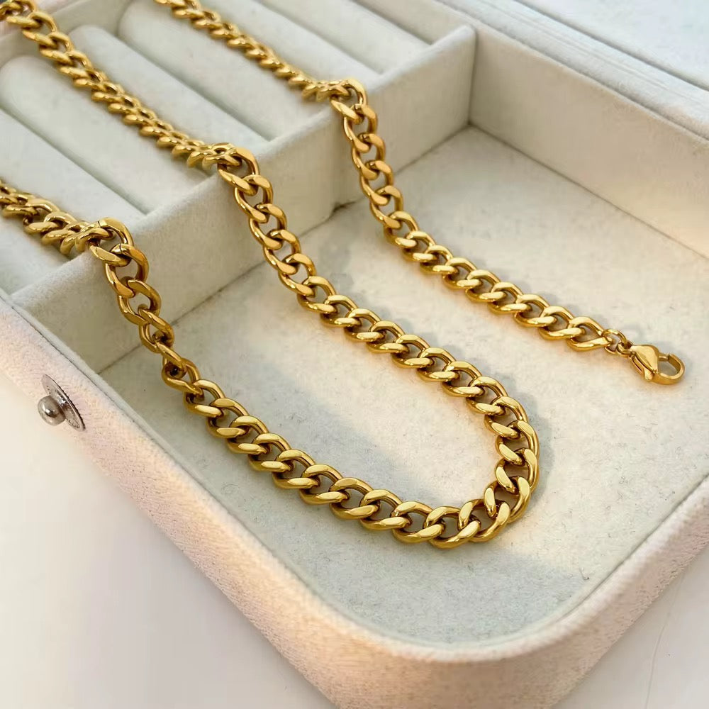 Cuban Link Chain Set