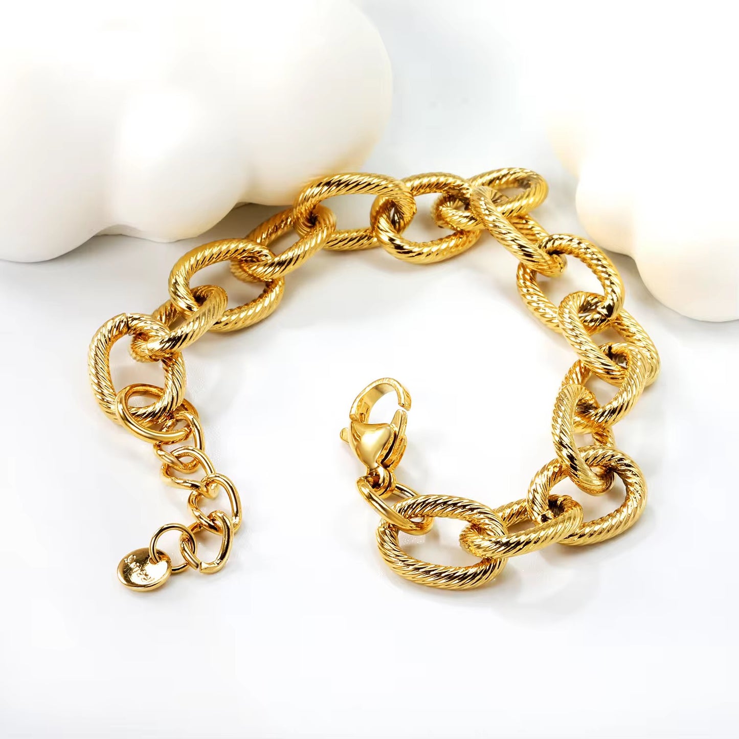 Chunky Textured Link Bracelet