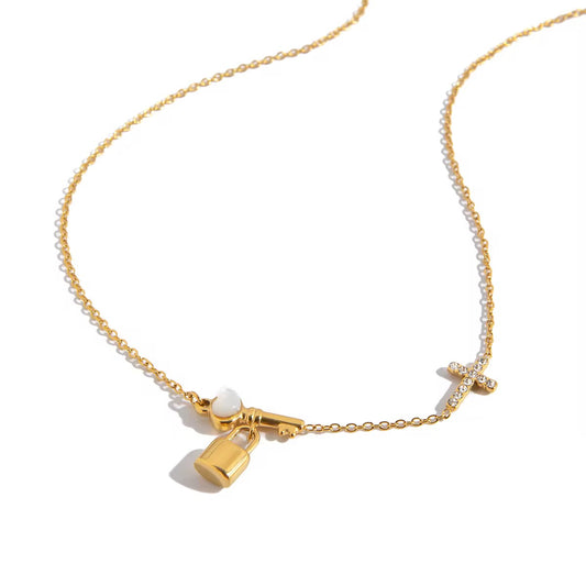Faith & Grace Lock Necklace