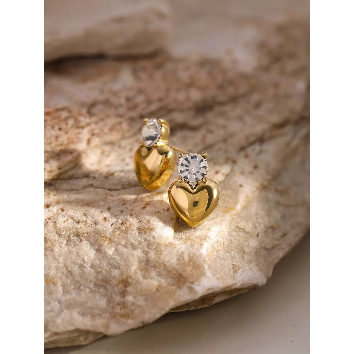 Crystal Heart Luxe Earrings