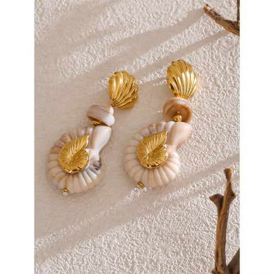 Ocean Shell Statement Earrings