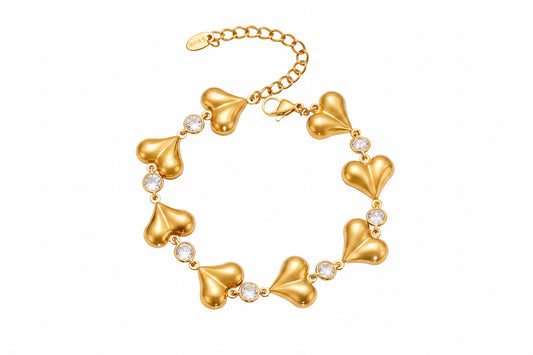 Golden Heart Charm Necklace