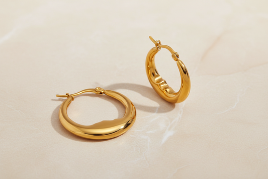 Classic Moon Hoop Earrings