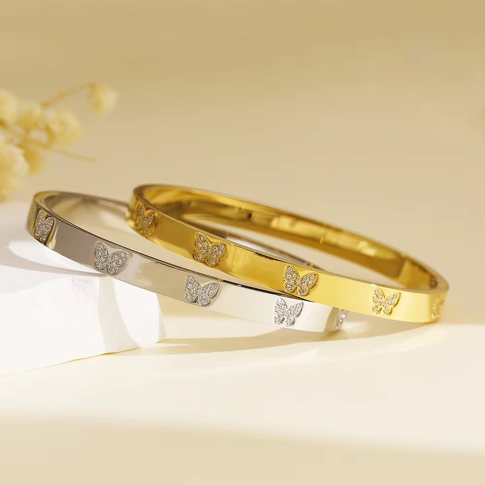 Butterfly Crystal Bangle