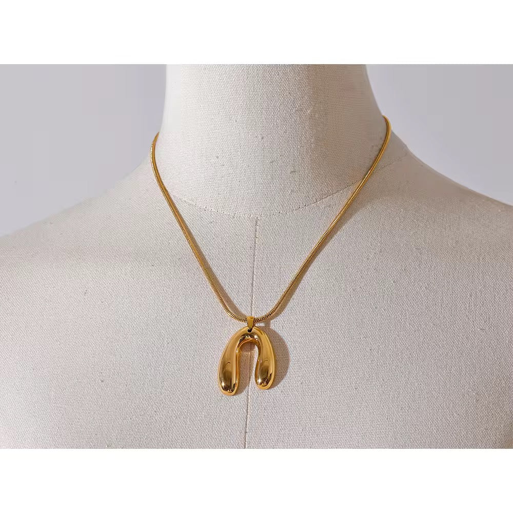 Golden Muse Sculptural Pendant Necklace