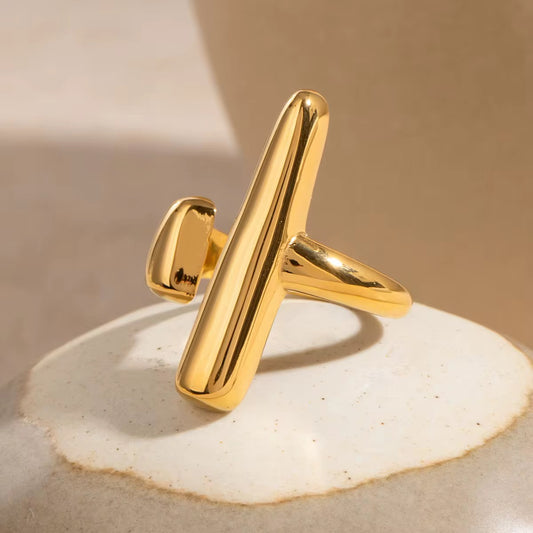 Sculpted Gold Statement Ring