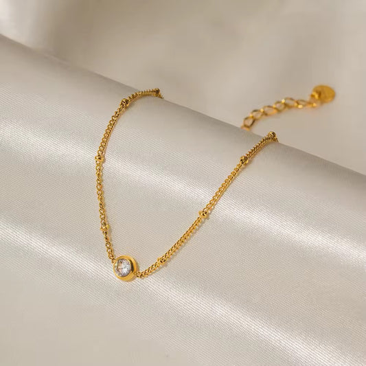 Dainty Crystal Anklet