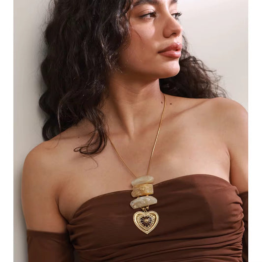 Heart Statement Pendant Necklace