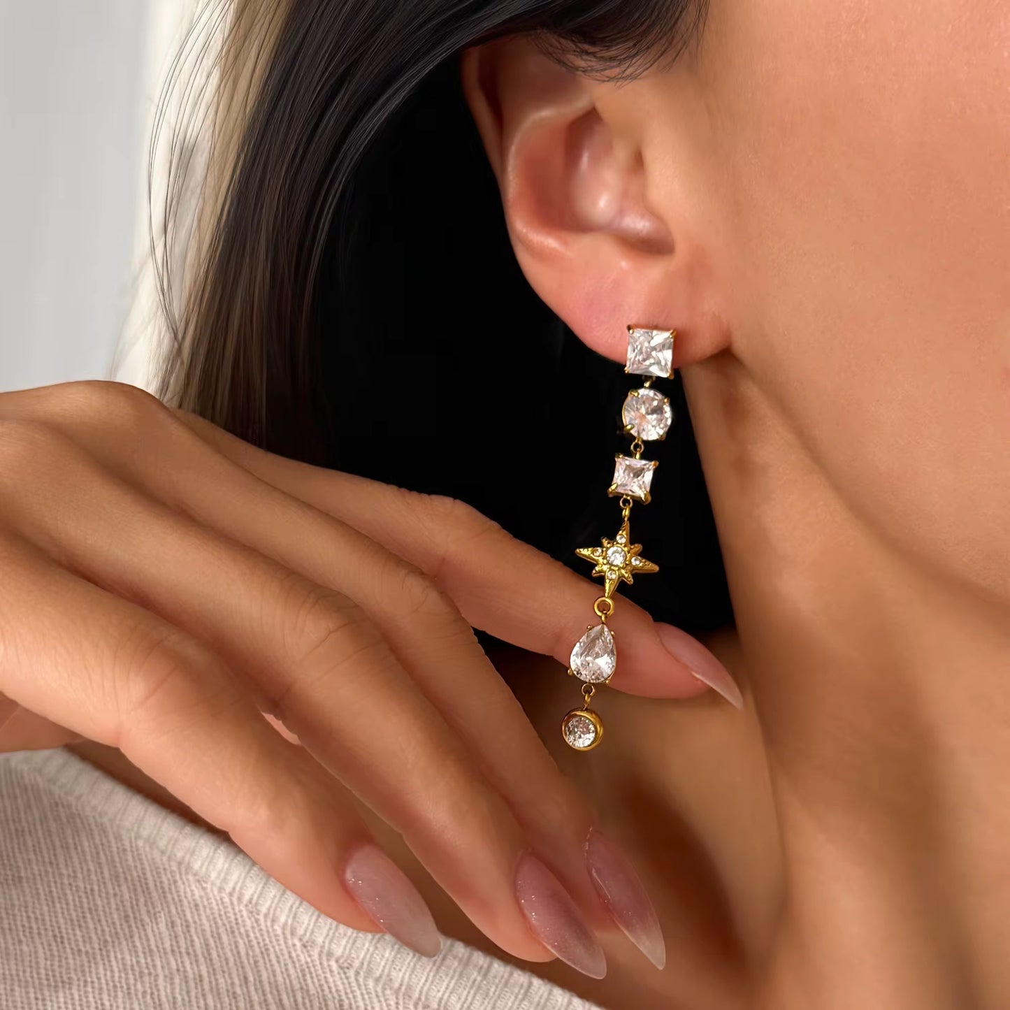 Celestial Drop Statement Earrings