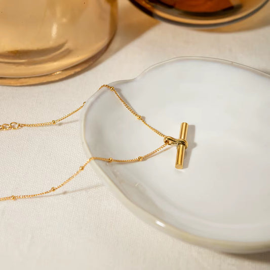 T-Bar Gold Anklet