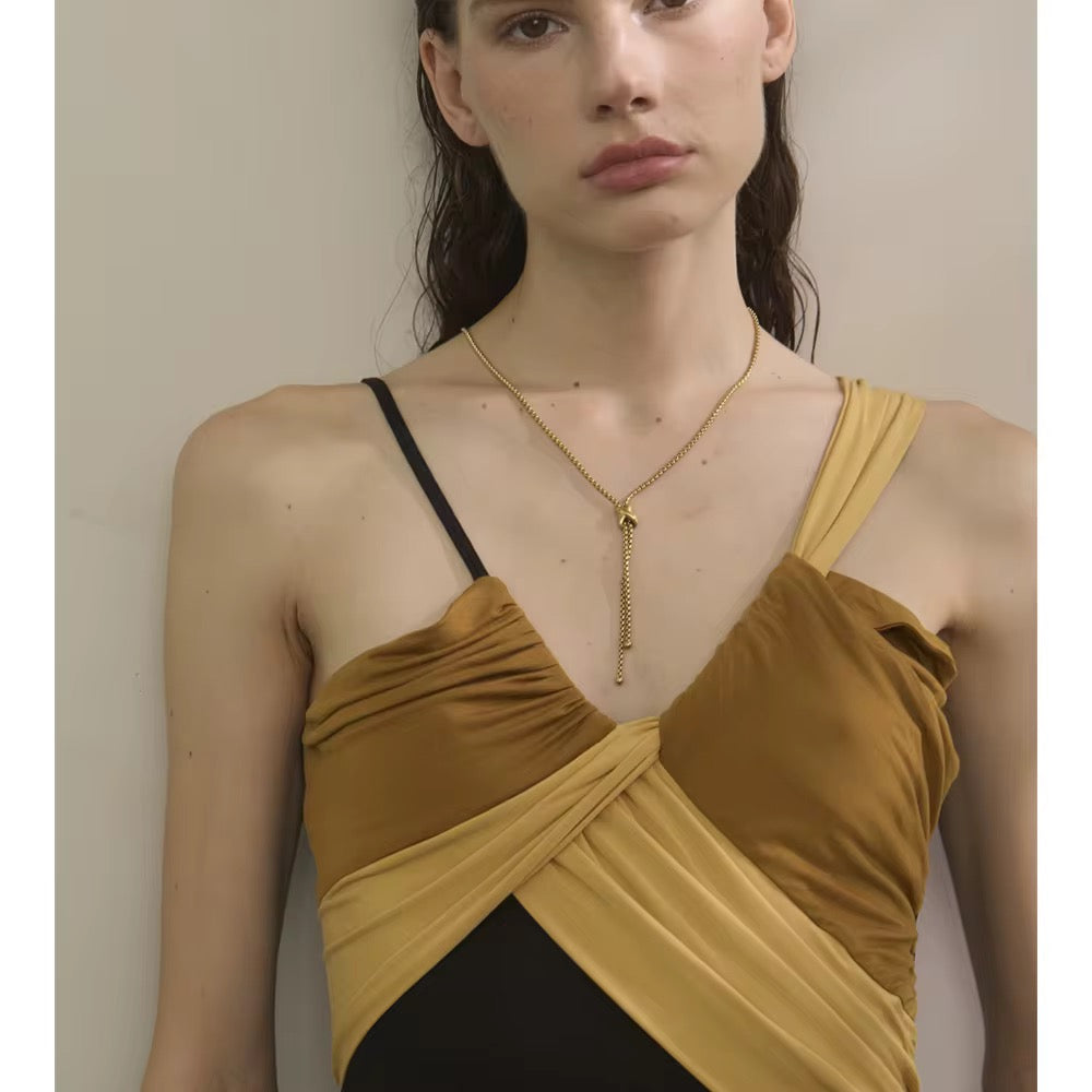 Minimalist Knot Y Lariat Necklace