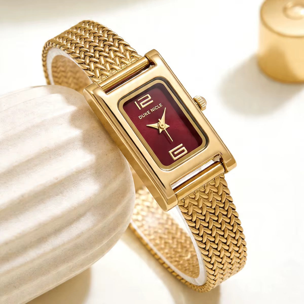 Luxe Weave Rectangle Watch