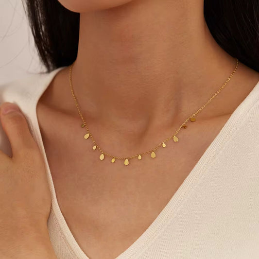 Dainty Gold Drop Necklace
