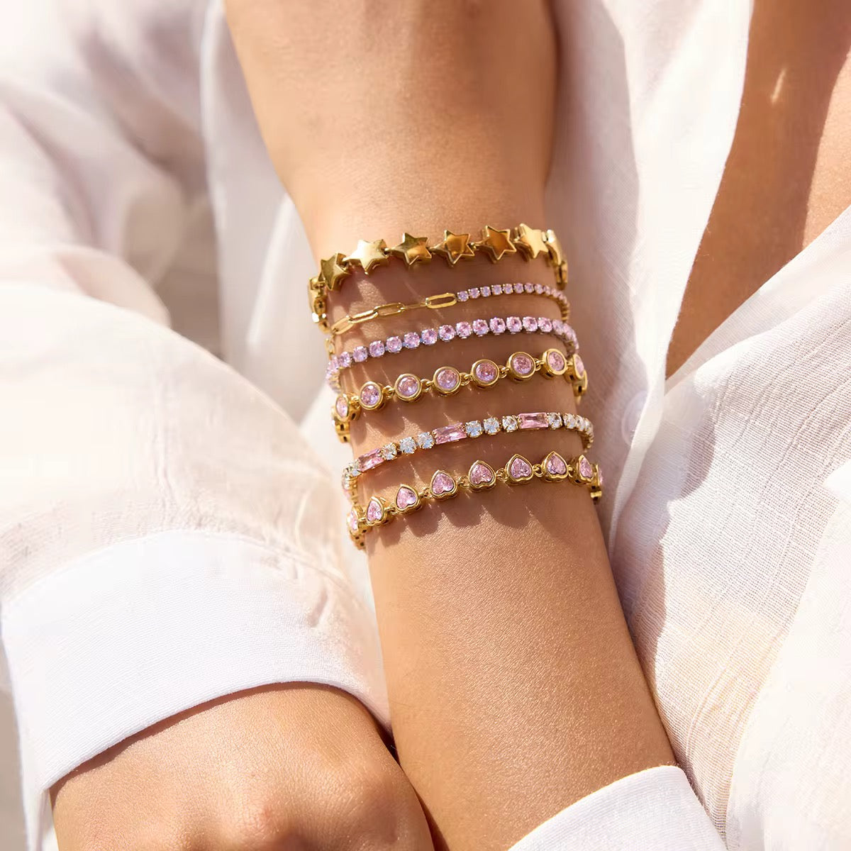 Classic Round Zircon Tennis Bracelet