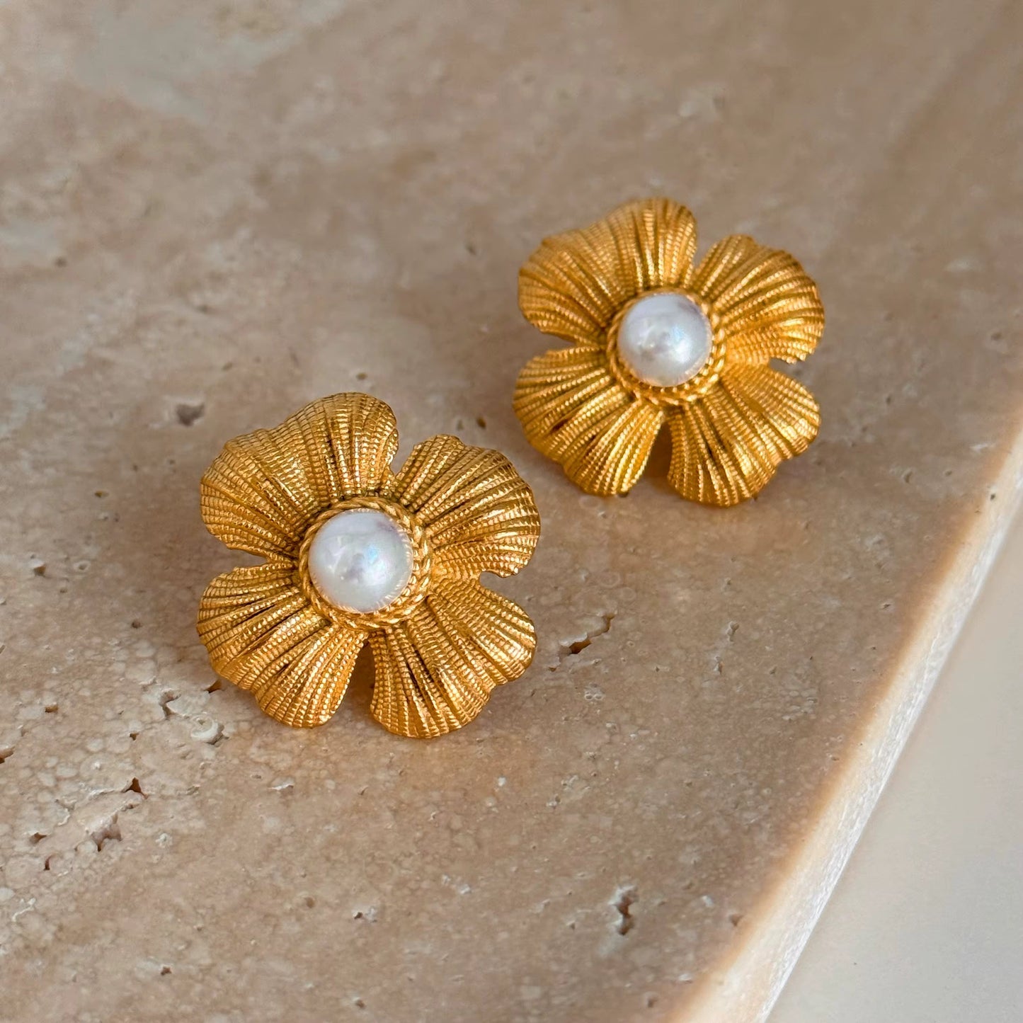 Pearl Bloom Statement Earrings