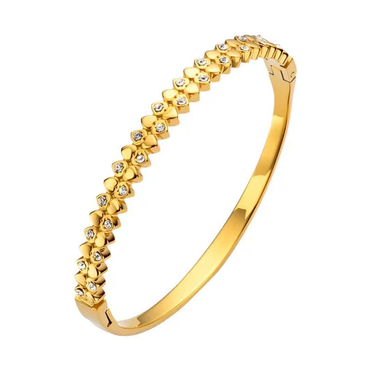 Floral Crystal Bangle