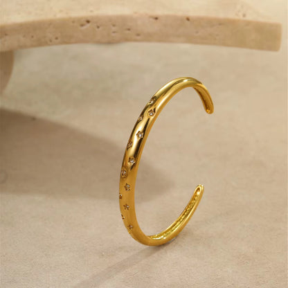 Starry Open Cuff Bangle