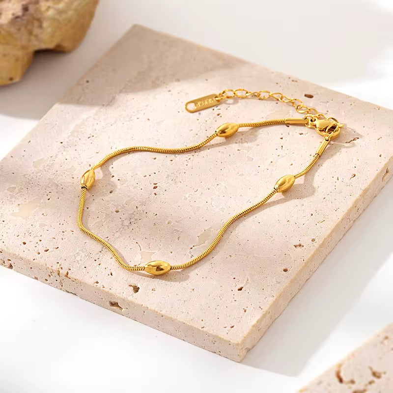 Beaded Snake Chain Bracelet