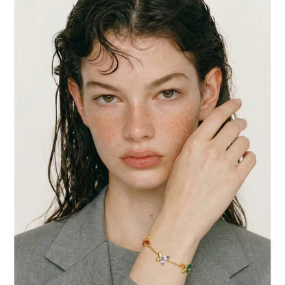 Butterfly Crystal Chain Bracelet