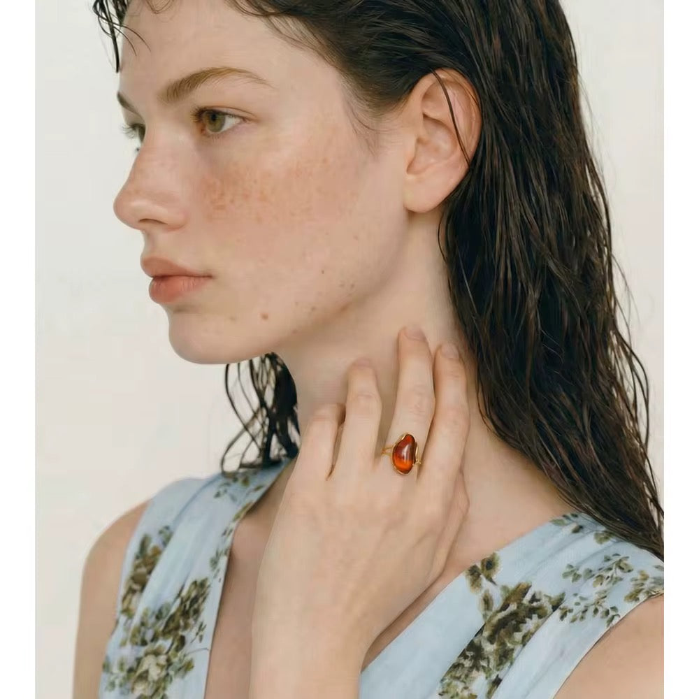 Blush Aura Statement Ring