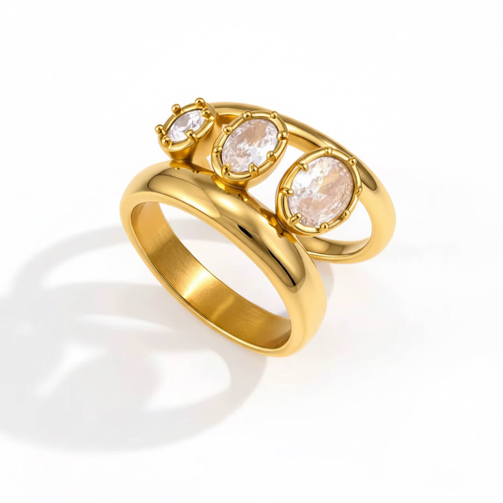 Trinity Glow Statement Ring