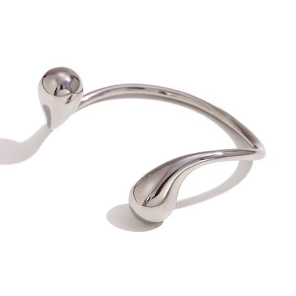 Sculptural Open Cuff Bracelet & Ring Set