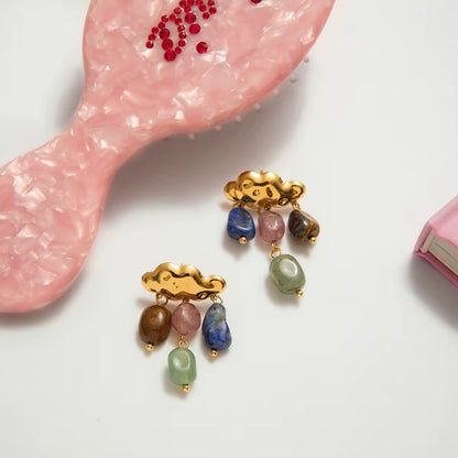 Aurora Stone Cloud Drop Earrings