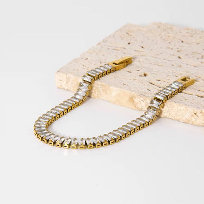 Baguette Crystal Tennis Bracelet