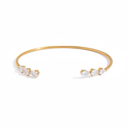 Crystal Teardrop Necklace & Bracelet Set