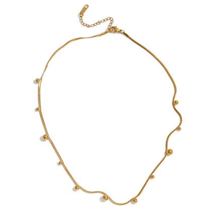 Minimal Gold Beaded Necklace
